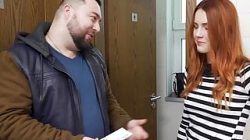 HUNT4K. Man meets sweet ginger at mall and fucks her