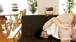 Japanese babe Satomi Nagas is masturbating, uncensored