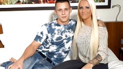 Nervous Virgin Boy, Defloration Sex with German Tight Tini